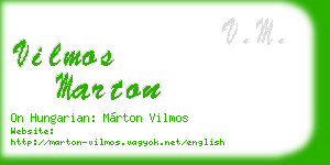 vilmos marton business card